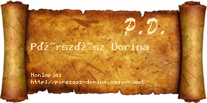 Pórszász Dorina névjegykártya
