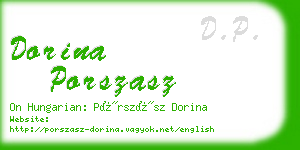 dorina porszasz business card